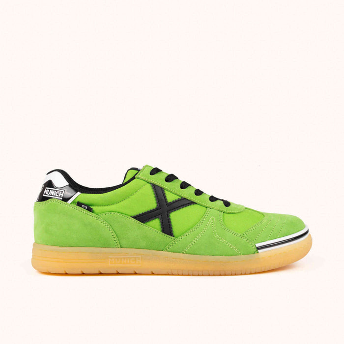 MUNICH G-3 461 Zapatilla de Fútbol Sala en Verde Flúor con Detalles Negros