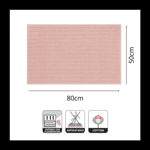 Tapis de bain Coton ADA 50x80cm Rose Pastel Spirella