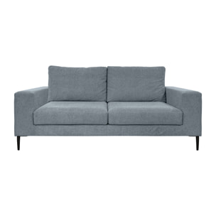 Canapé 3 pl SAMBRE 191 cm fixe tissu Grey - 100% déhoussable - Fab. France