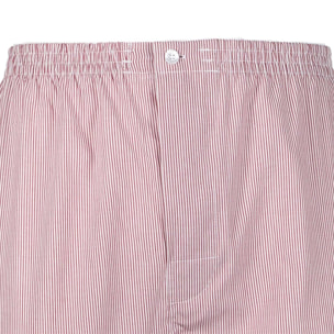 PANTALONE GRINO cotone riga rossa e bianca