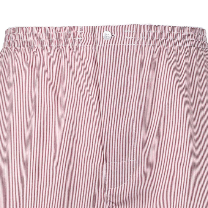 PANTALONE GRINO cotone riga rossa e bianca