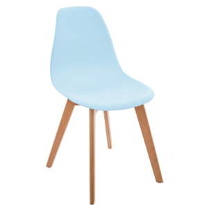 Chaise enfant zepa bois bleu