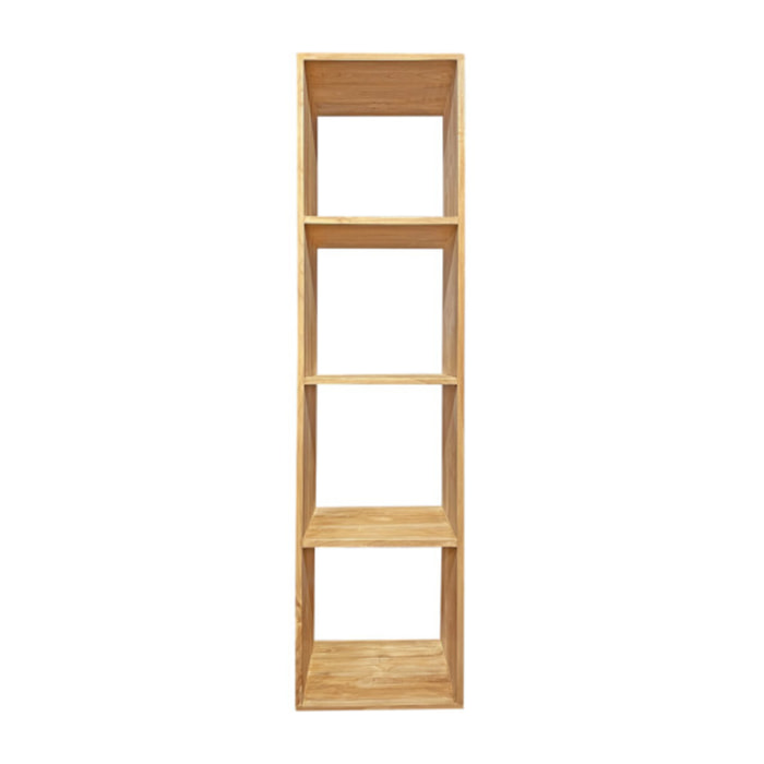 Etagère 4 cases cubes de rangement 182 x 47 cm bois de teck massif - ROMA