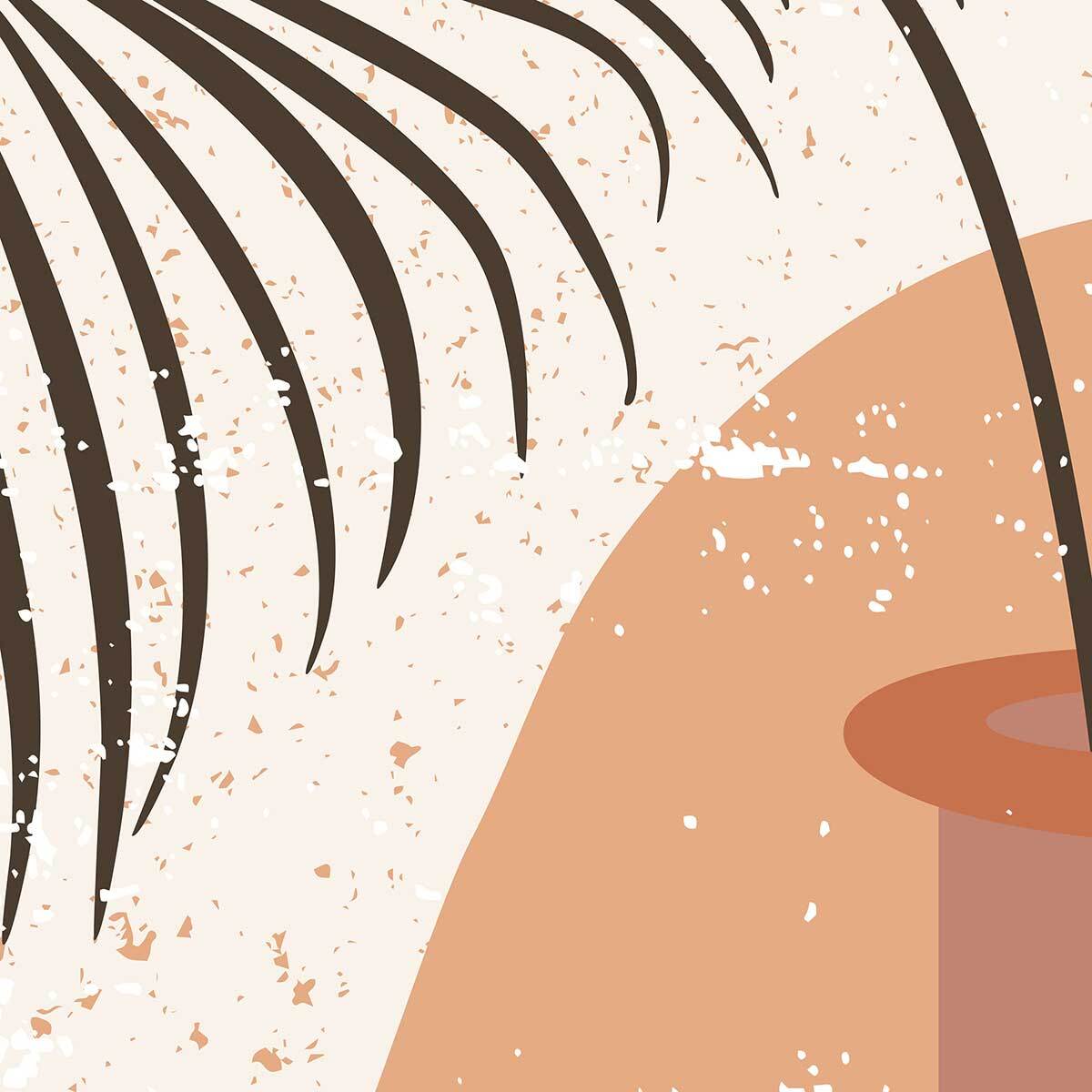 Tableau Art organique Terracotta - 50x80cm - made in France Toile imprimée