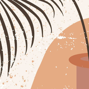 Tableau Art organique Terracotta - 50x80cm - made in France Toile imprimée