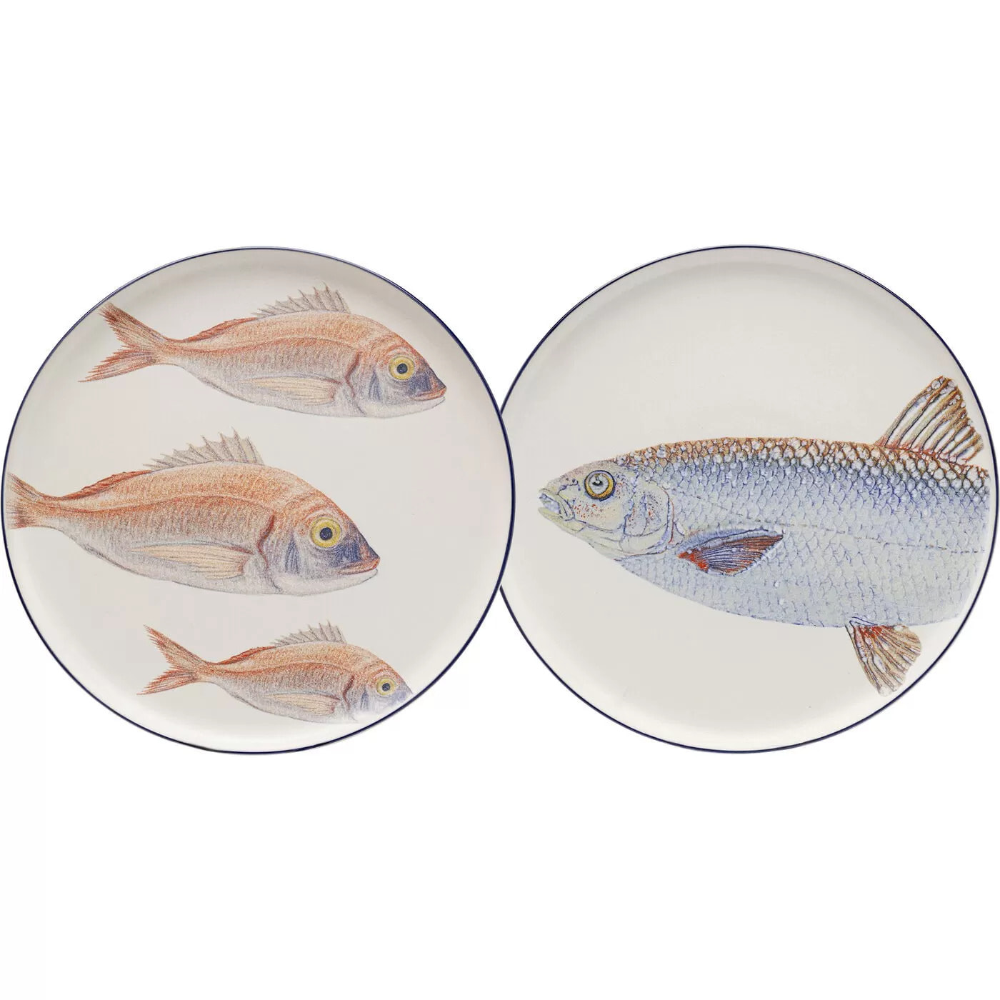 Assiettes poissons 27cm set de 8 Kare Design