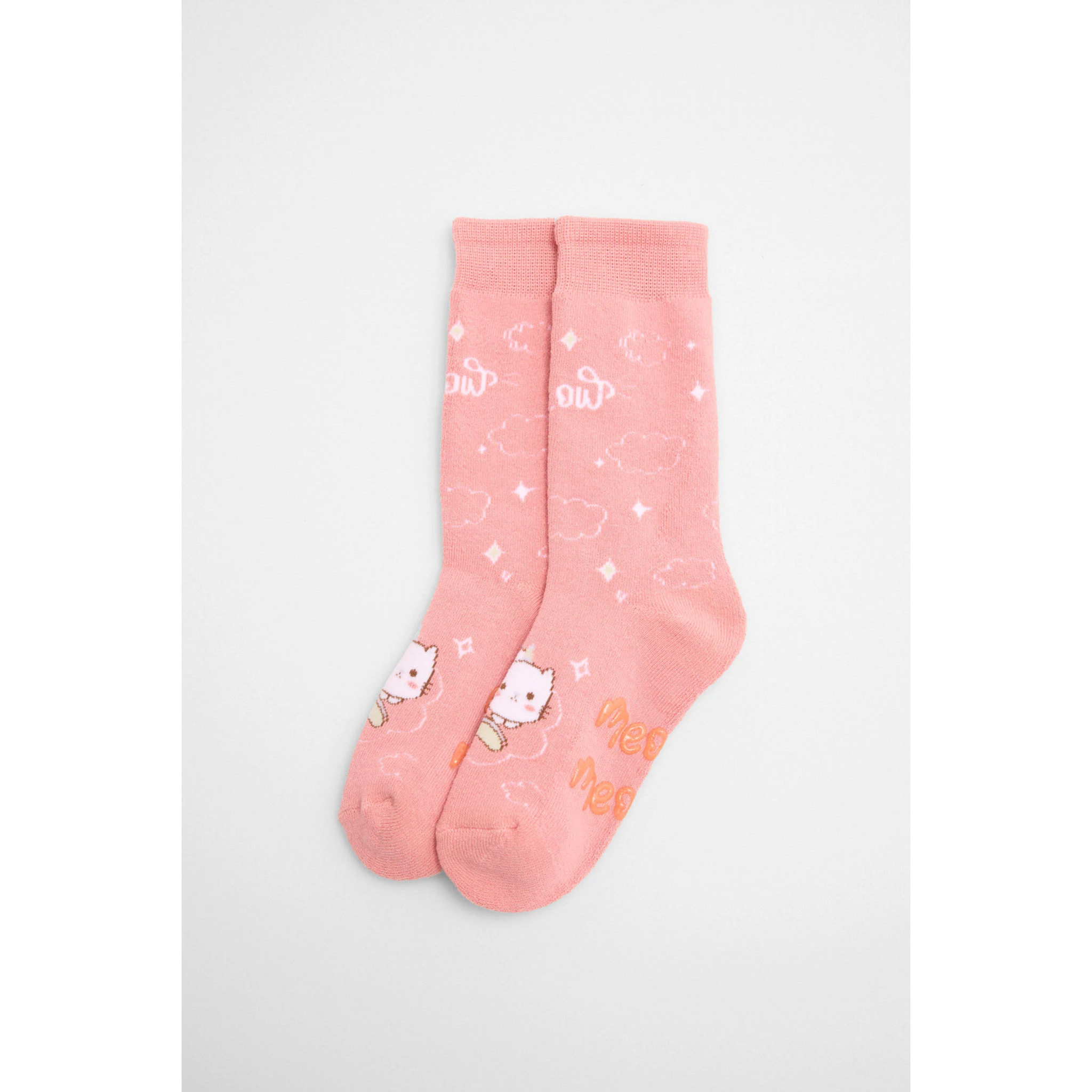 Confezione da 3 calzini termici antiscivolo per bambini Meow