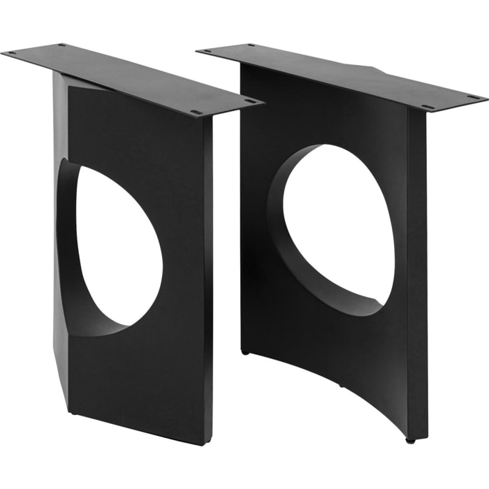 Pieds de table Tavola Oho noirs set de 2 Kare Design