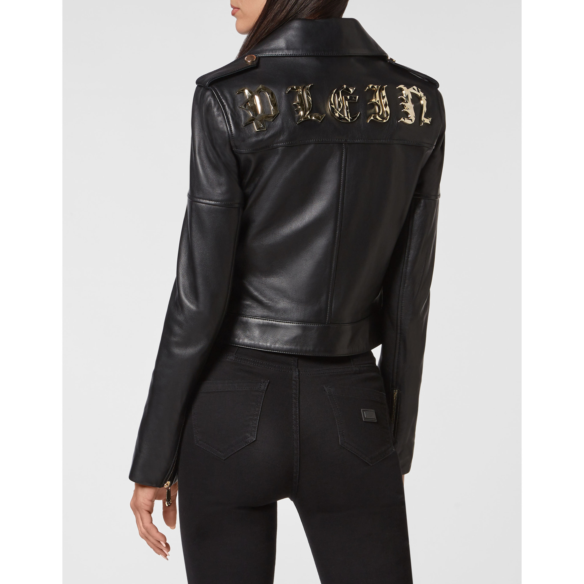 PHILIPP PLEIN Leather Biker