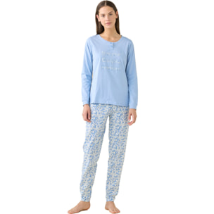 Pigiama donna estivo in cotone articolo bloom. Noidinotte