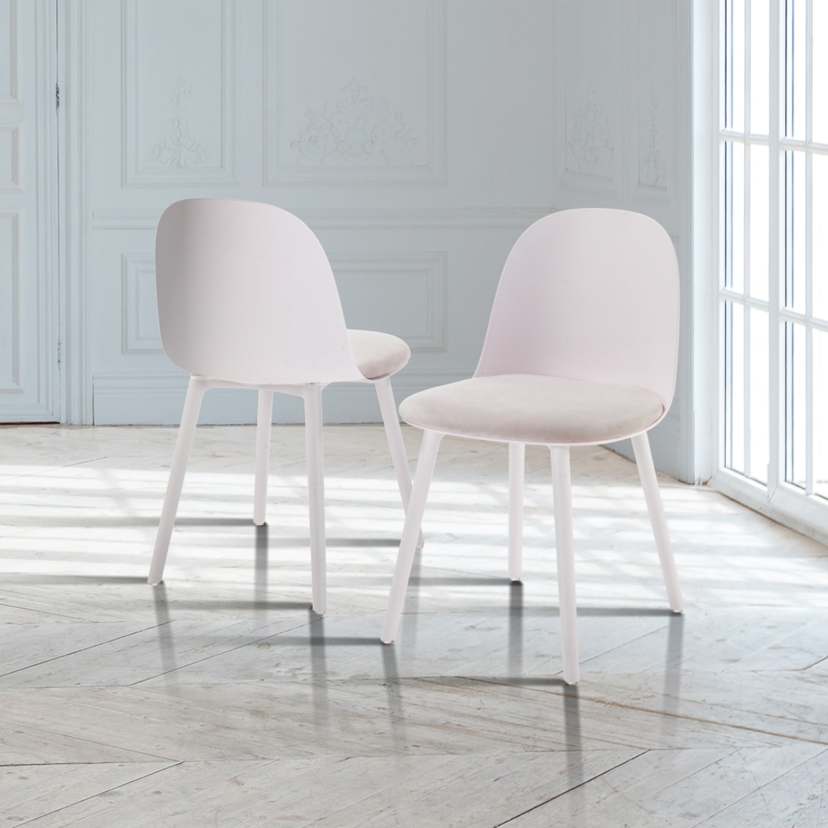 Tomasucci Lot de 4 Chaises JADE BLANCHE