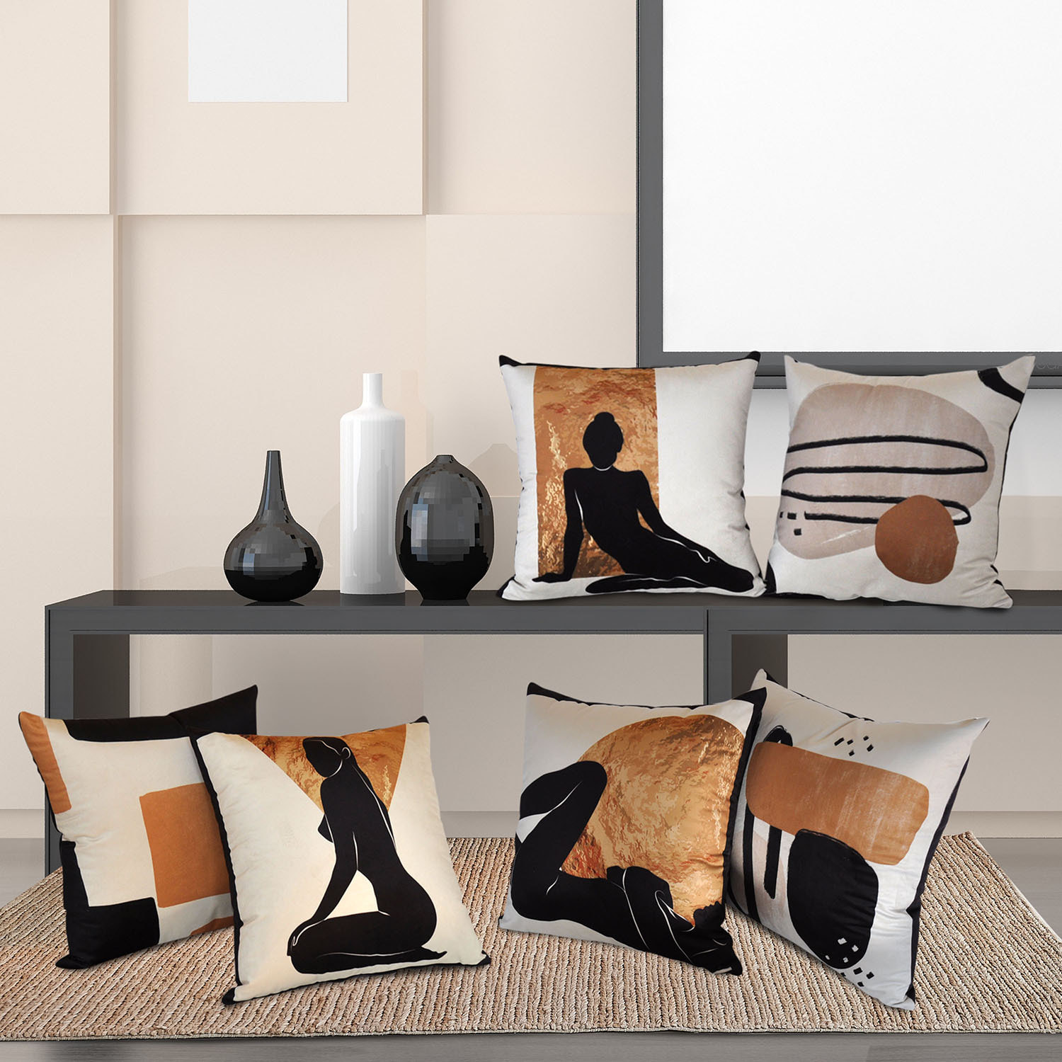 CASA ANVERSA Moma Cuscino in velluto stampato sfoderabile