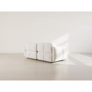 Grace - canapé modulable 2 places en velours texturé - Beige