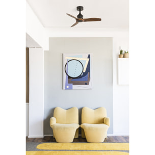 JUST FAN S Ventilatore a soffitto nero/noce