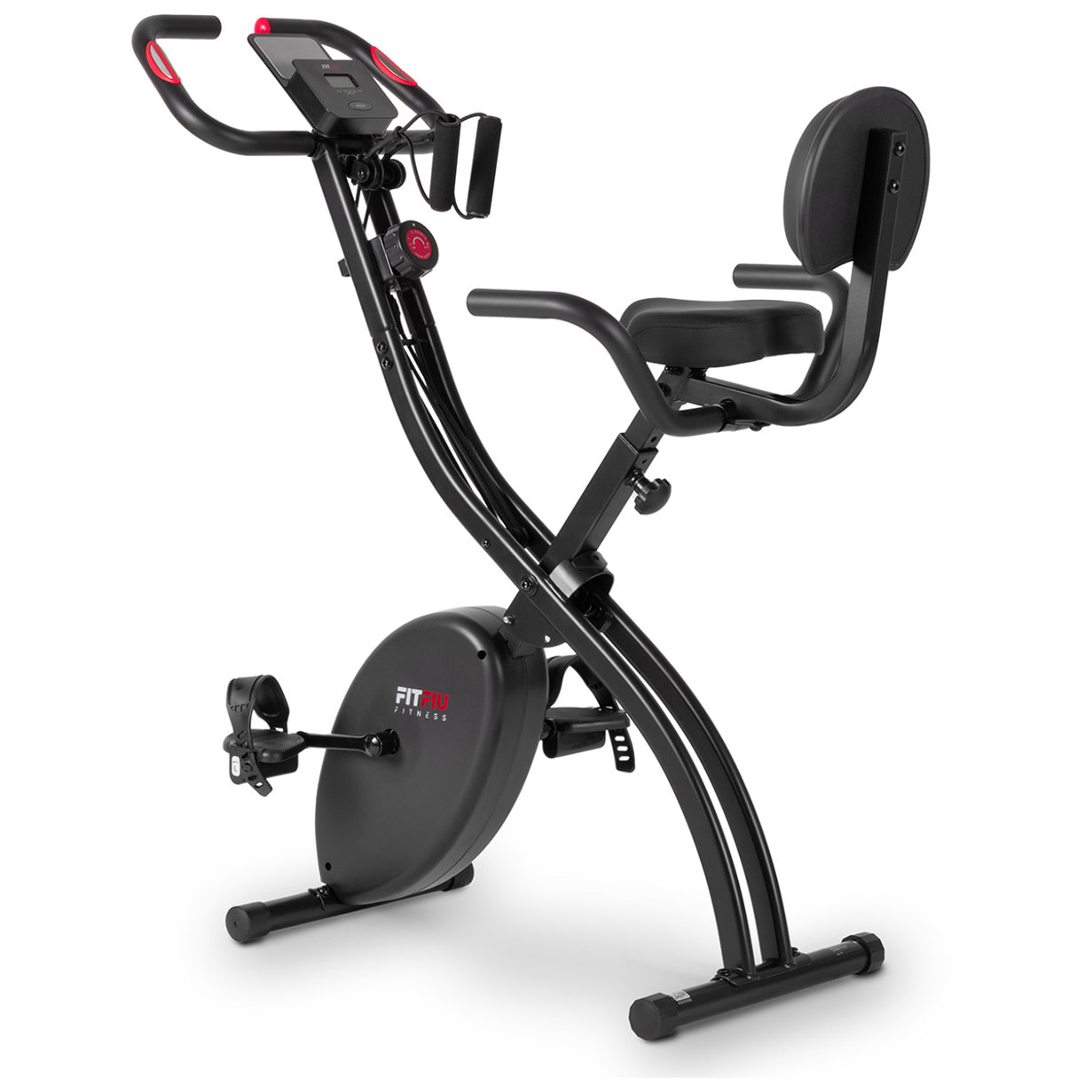 Bicicleta estática plegable FITFIU volante 8kg respaldo y cuerdas elásticas