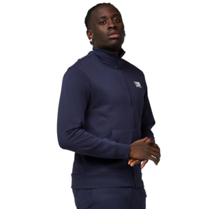 Tuta da uomo con felpa con colletto e zip e pantalone non felpata Leone Basic