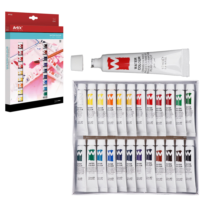 PITTURA ACQUA 24 TUBI x 12 ml