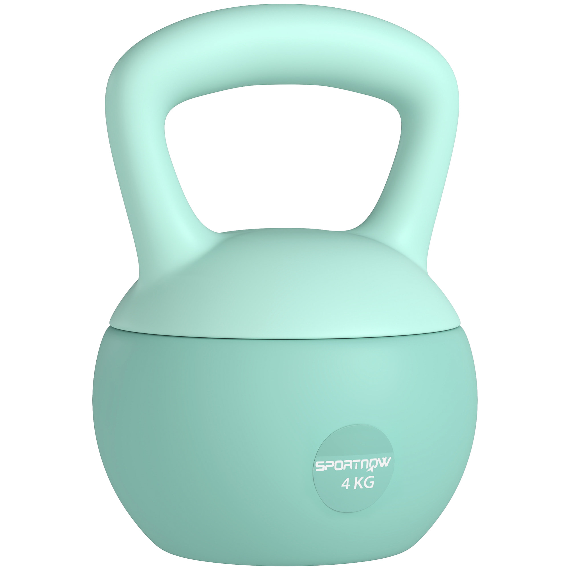 Pesa Rusa 4 kg, Soft Kettlebell Relleno de Arena Metálica y Mango Antideslizante, para Entrenamiento Culturismo en Casa, Gimnasio, Verde