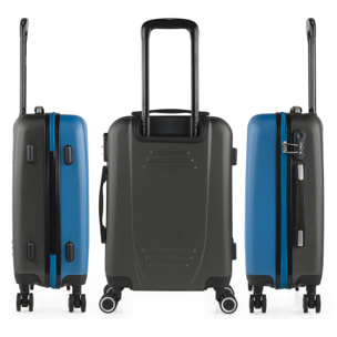 Maleta Cabina Itaca Tiber Azul-Antracita