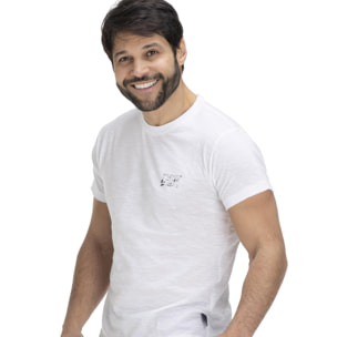 Camiseta hombre efecto lavado playa