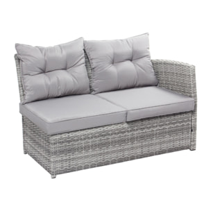 Salon de jardin 6 places gris - OMOA