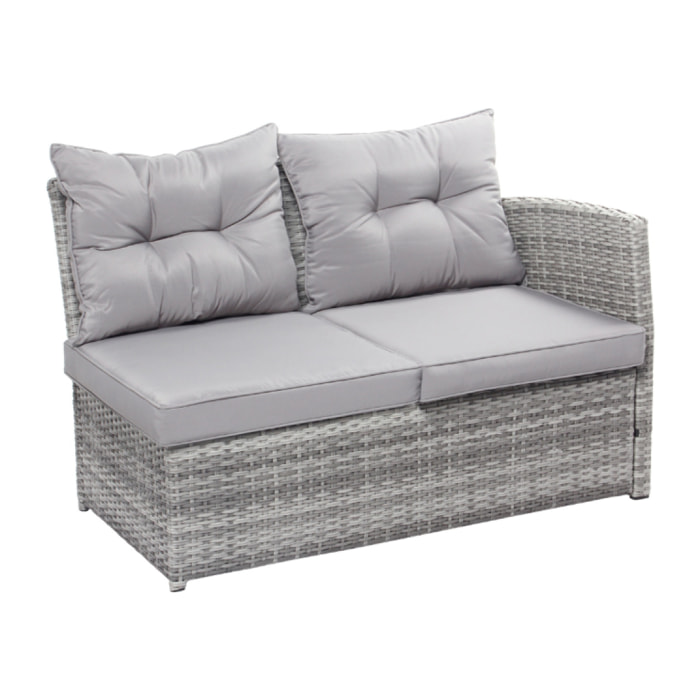 Salon de jardin 6 places gris - OMOA