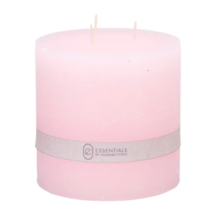 Vela Pilar Rosa Ø14x14cm con 75h de combustión