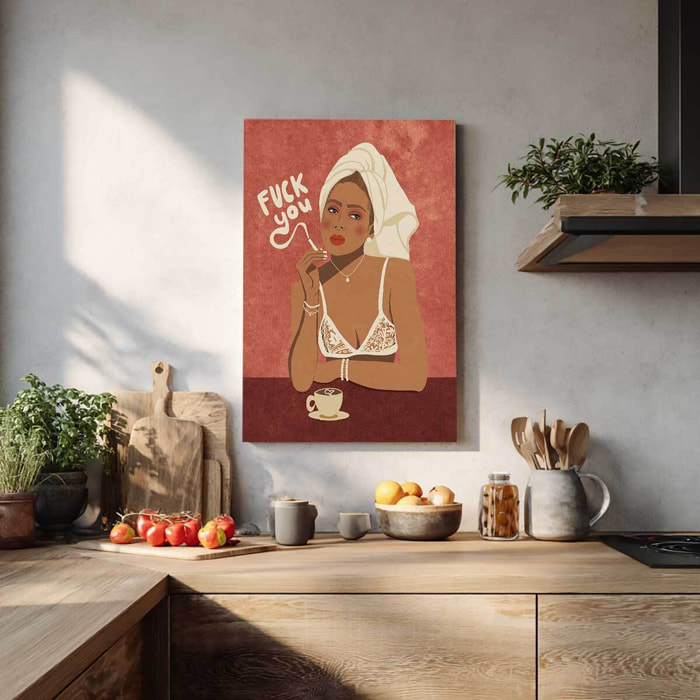 Tableau cuisine humour F*** You Tableau alu Dibond