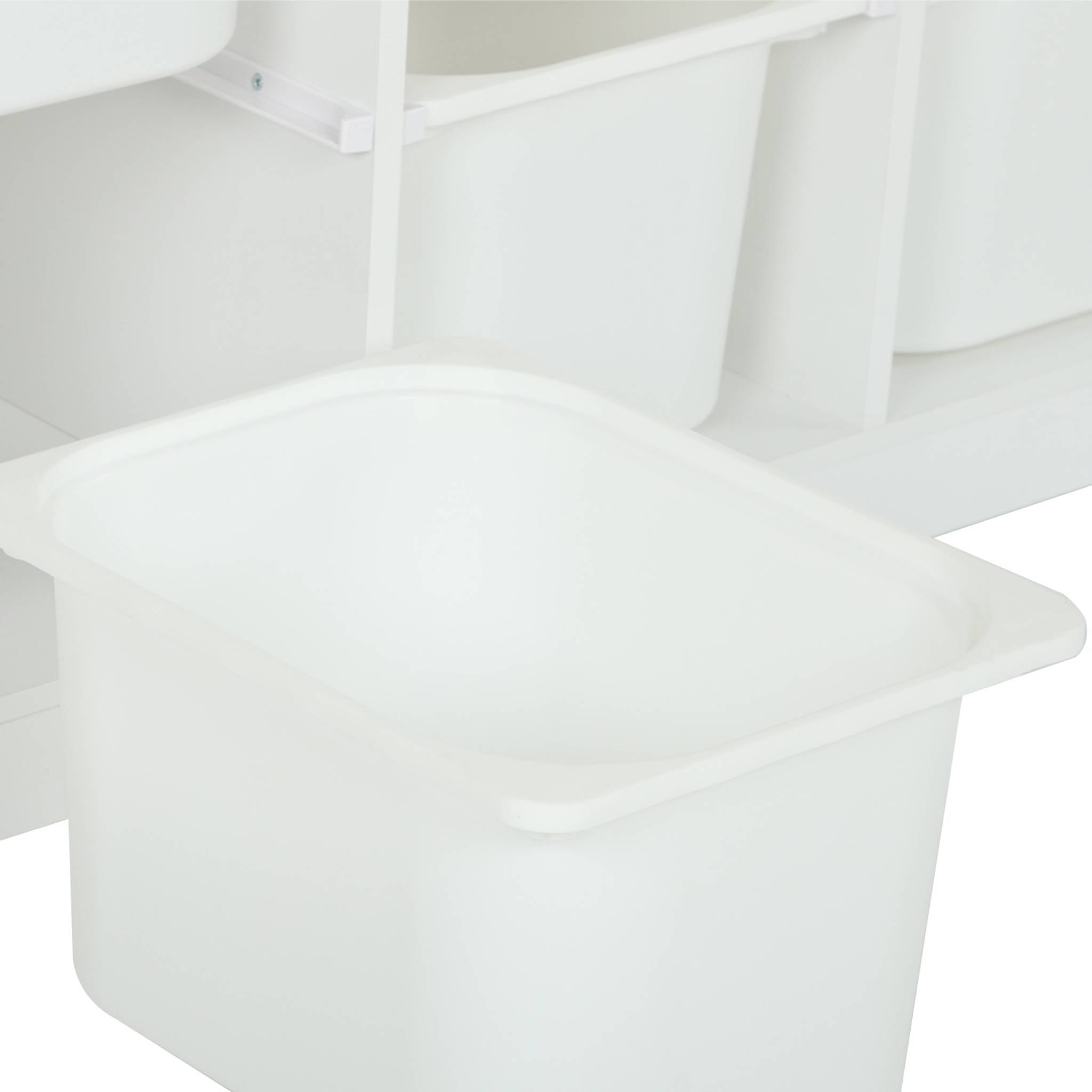 Meuble de rangement pour enfant décor bois 6 bacs de rangement SORA