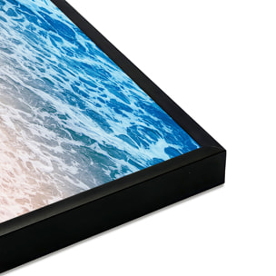 Affiche encadrée vague douce sur le sable Affiche + cadre en métal - Noir