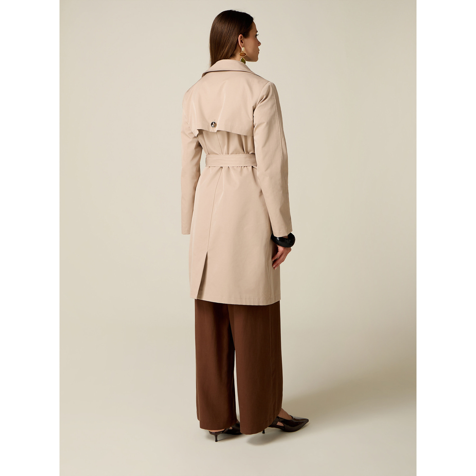 Oltre - Trench doppiopetto con cintura - Beige