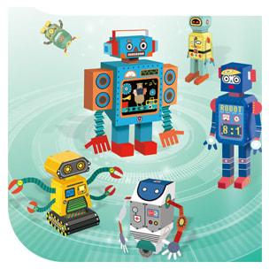 kit manualidades 3D papel ORIGAMI. Figuras Robot Kingdom.