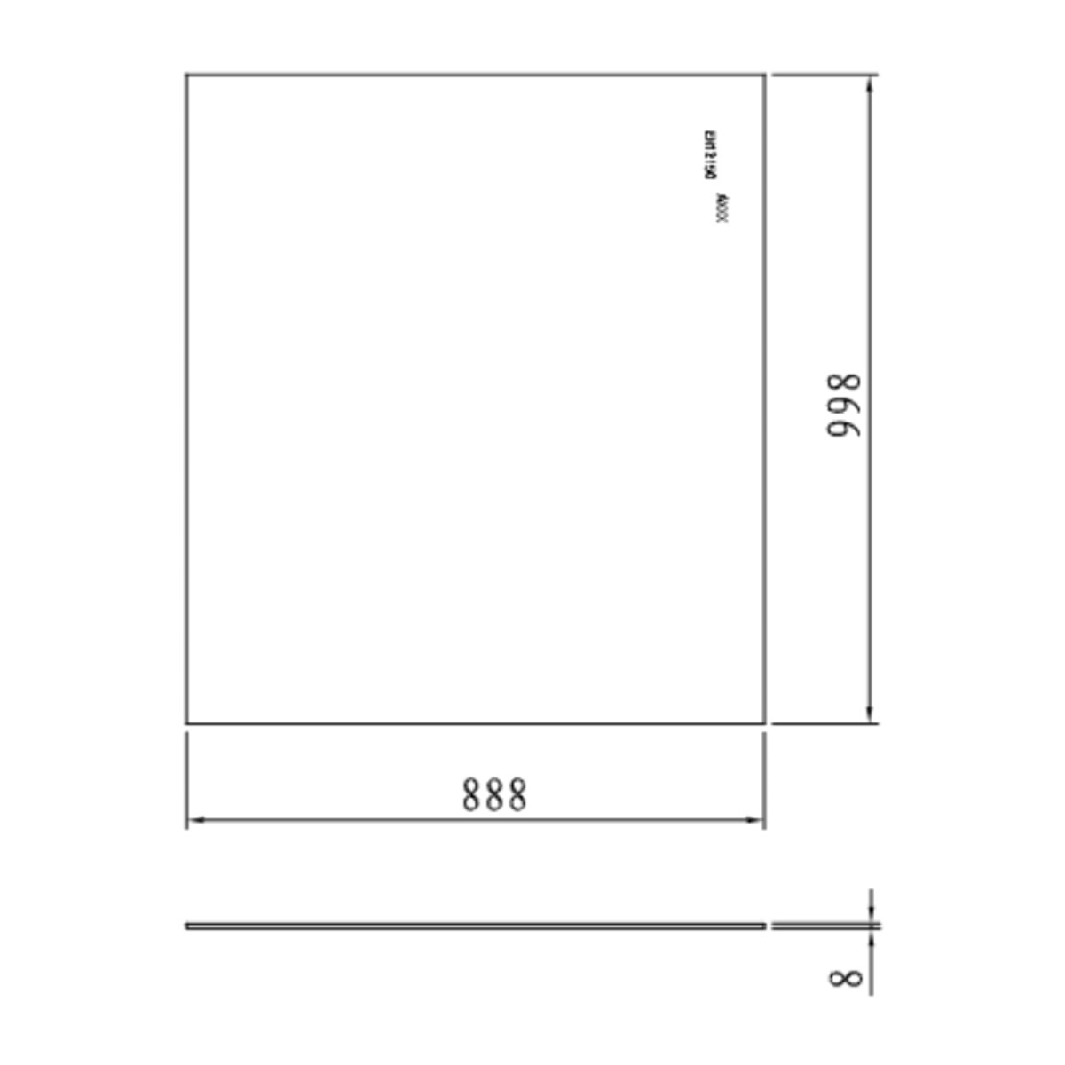 Walk-in 100x90 cm paroi de douche fixe à l'italienne, verre fumé Easy Clean, pour cloison abaissée (SATWIS90KS)