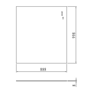 Walk-in 100x90 cm paroi de douche fixe à l'italienne, verre fumé Easy Clean, pour cloison abaissée (SATWIS90KS)
