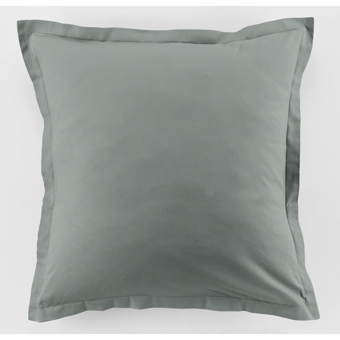 Lot de 2 taies d'oreiller 100% coton 57fils argent