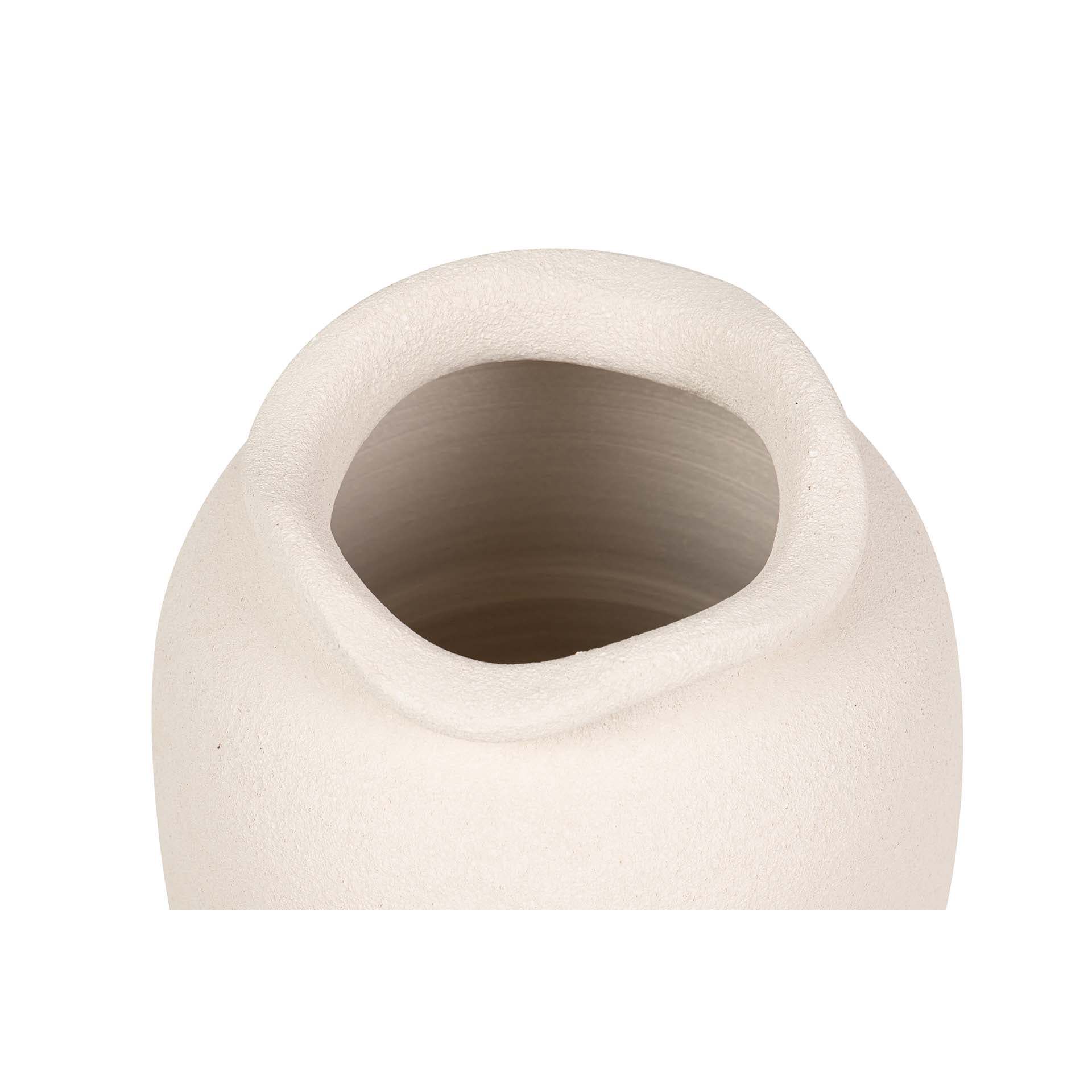 Florero Ceramica Beige 28x28x60 Cm