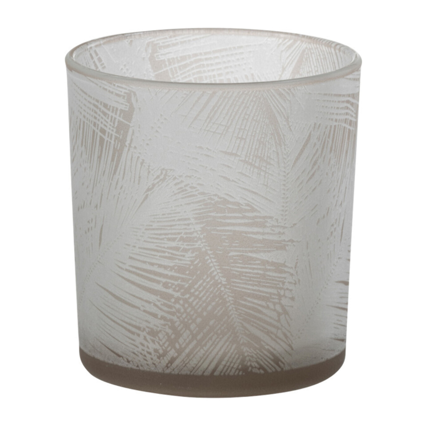 J-Line photophore Feuilles - verre - beige - small - 6 pcs