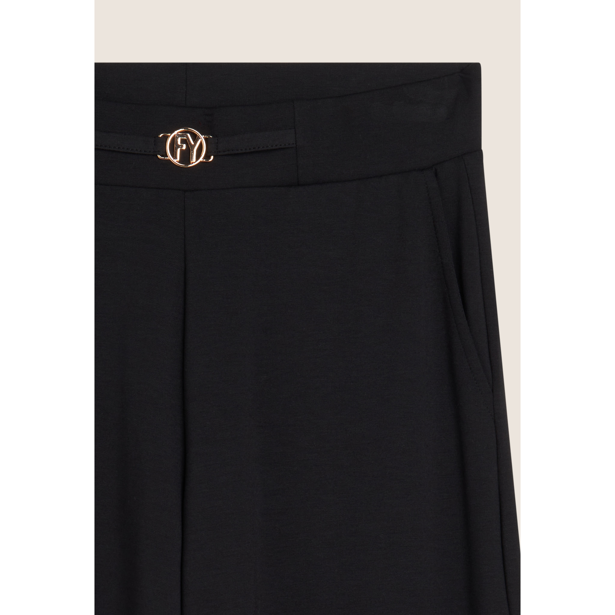 Pantalone donna wide leg in felpa di viscosa