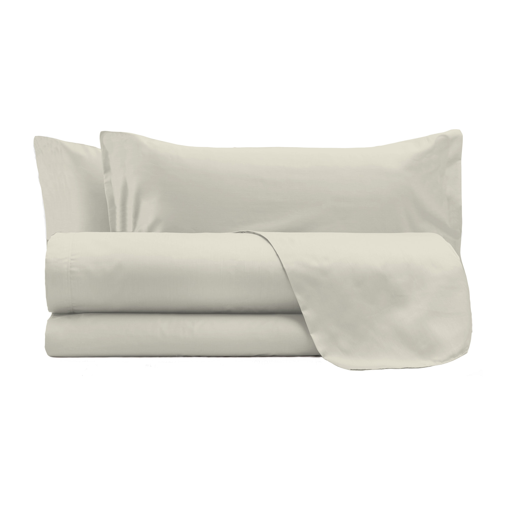 COMPLETO LETTO MAX COLOR, 100% Cotone, Made in Italy - PANNA