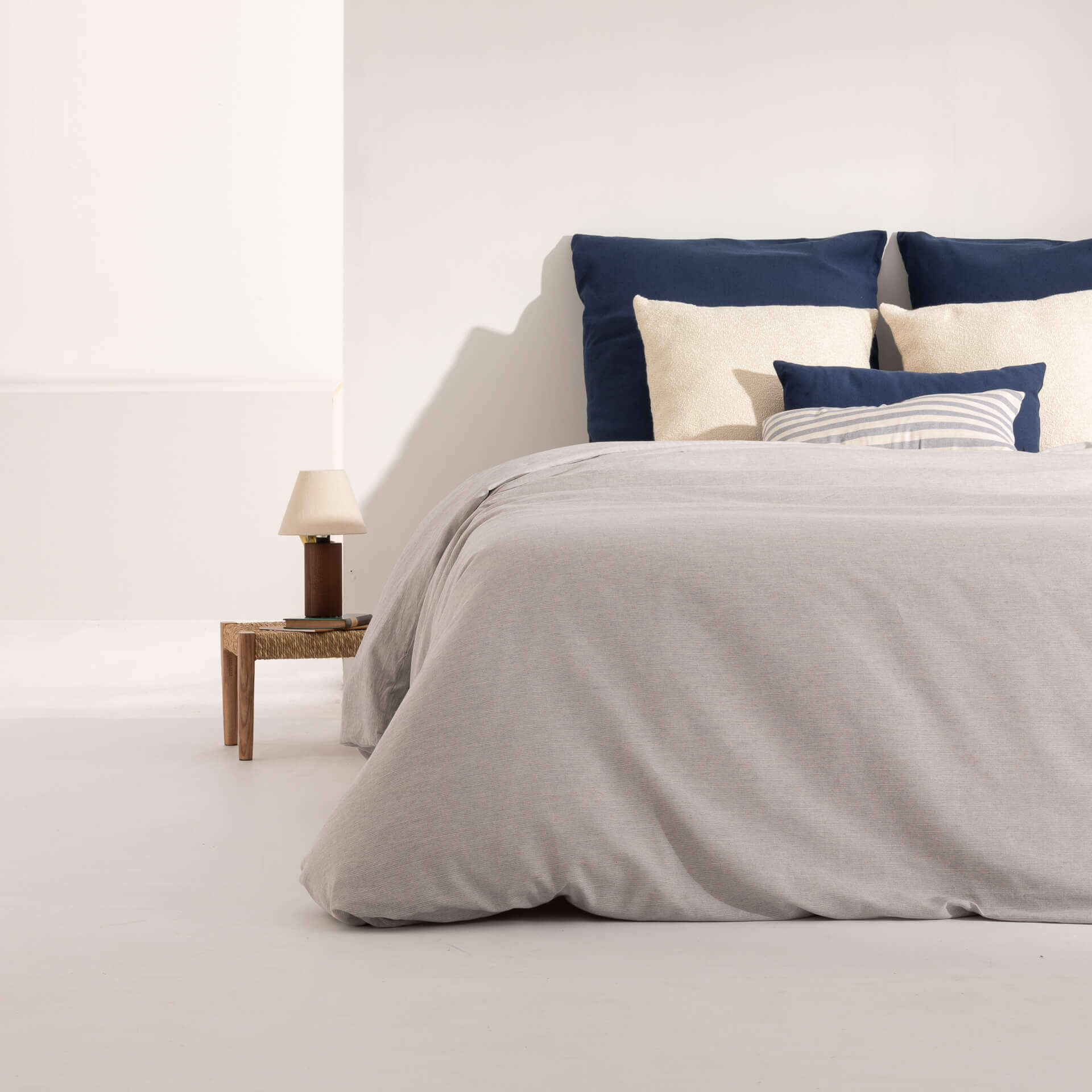 Housse de couette jacquard Elche Bleu