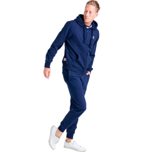Chándal de invierno cepillado para hombre Leone Basic Vintage con capucha y cremallera