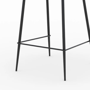 Lot de 2 chaises pour îlot central en tissu jaune 65 cm - Pirata