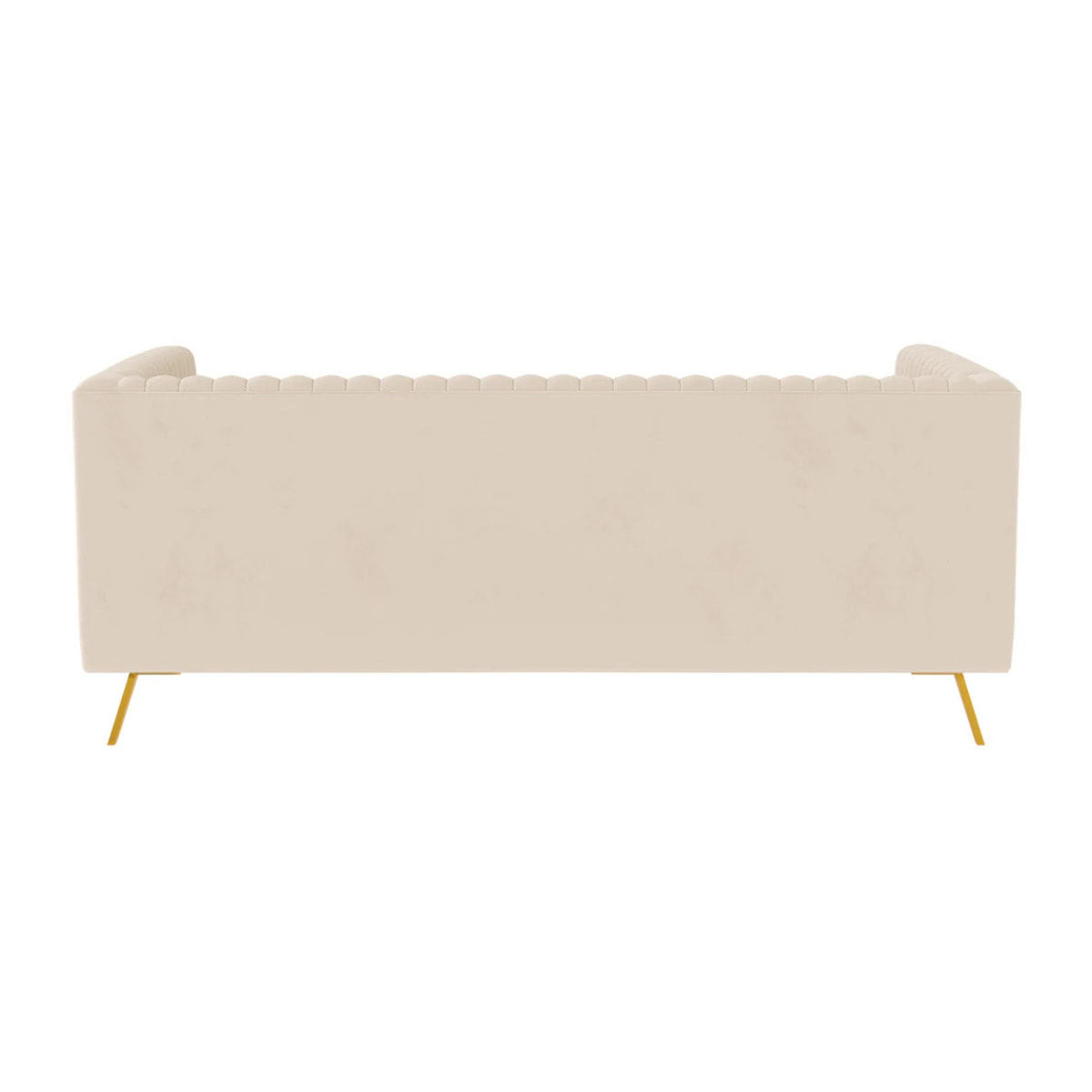 Canapé 2 places en velours beige - Gatsby