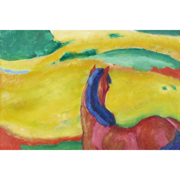 Tableau célèbre de Franz Marc Chevaux dans le paysage Tableau verre acrylique