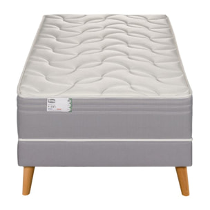 Ensemble L INDISPENSABLE matelas H26 ressort ensachés, ferme, sommier