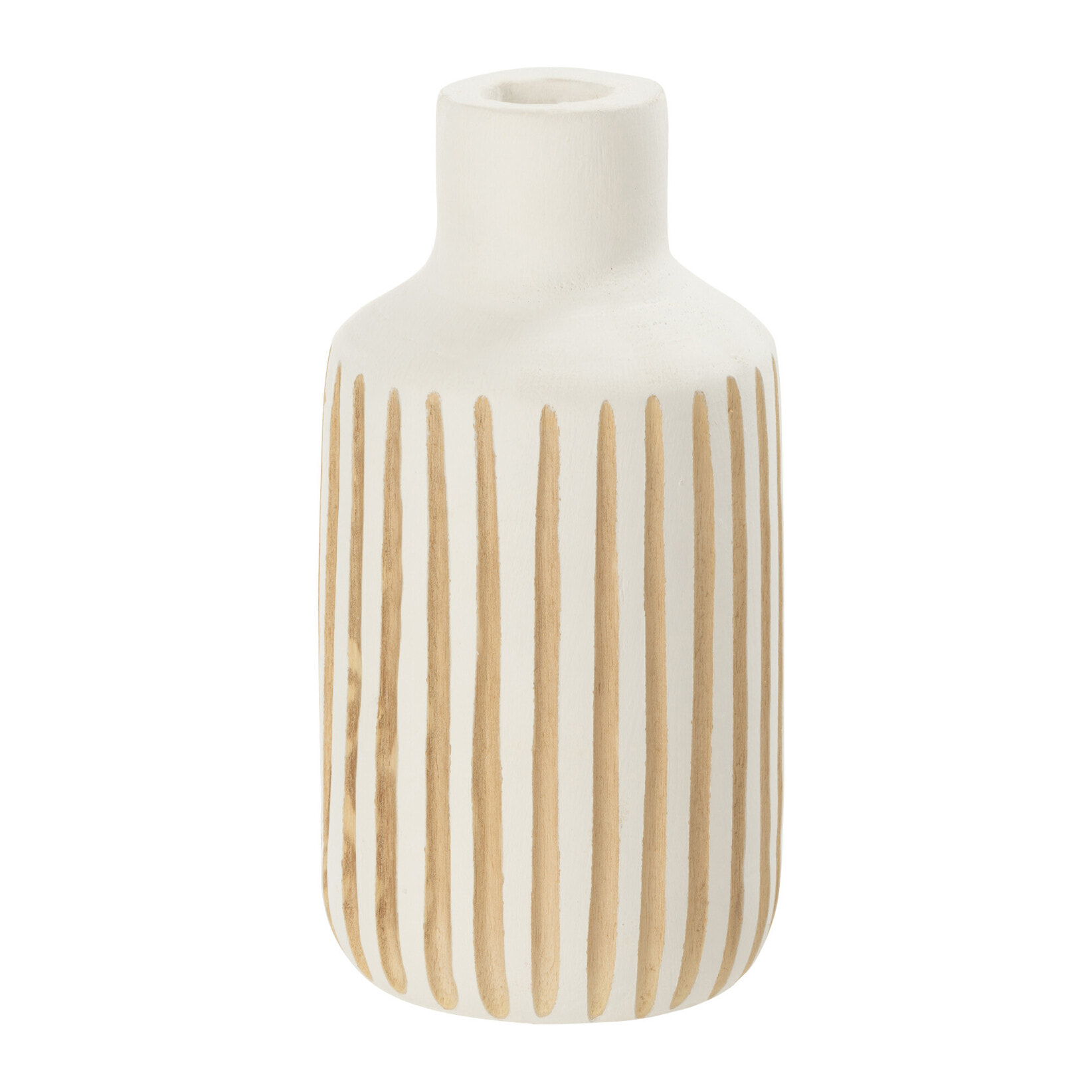 J-Line vase Ying - bois - blanc - small - 33 cm de hauteur