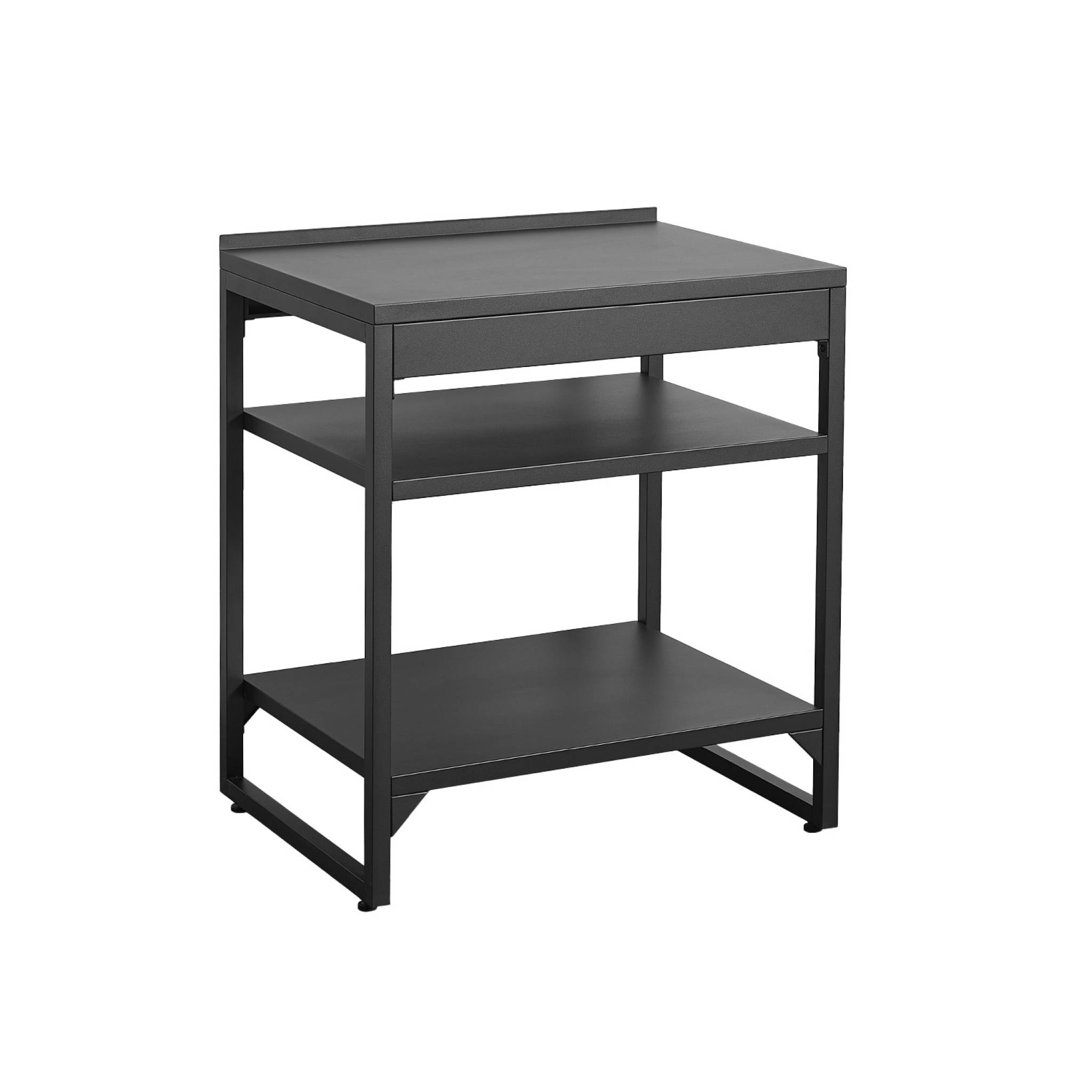 Cuisine extérieure acier 2 étagères L80cm noir - Kea