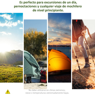 Tienda de Campaña Familiar para 4-8 Personas con 2 Dormitorios Tienda de Camping Grande con 2 Bolsillos y Ventanas con Malla Impermeable 400x275x210 cm Verde