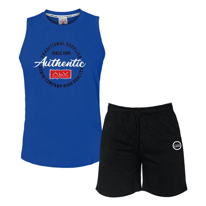 Completo Uomo ALVIERO MARTINI Smanicato Cotone