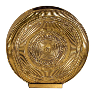 Vaso in metallo oro tondo cm60,5x15h61,5